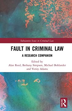portada Fault in Criminal Law: A Research Companion (Substantive Issues in Criminal Law) (in English)