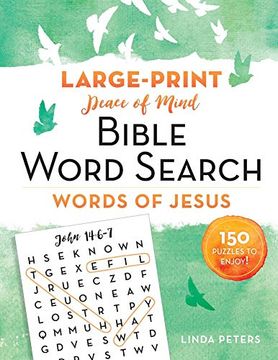 portada Peace of Mind Bible Word Search: Words of Jesus: 150 Puzzles to Enjoy! (en Inglés)