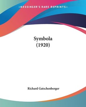 portada Symbola (1920) (en Alemán)