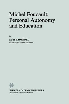 portada michel foucault: personal autonomy and education (in English)