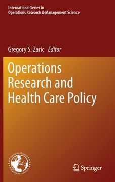 portada operations research and health care policy (en Inglés)