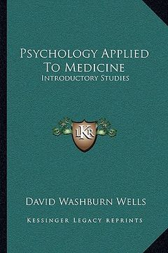 portada psychology applied to medicine: introductory studies (en Inglés)