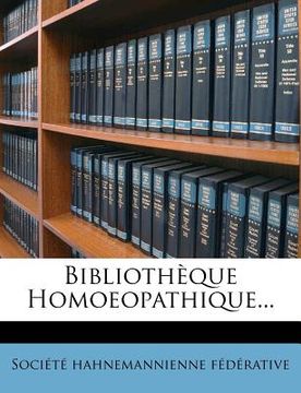 portada Bibliotheque Homoeopathique... (in French)
