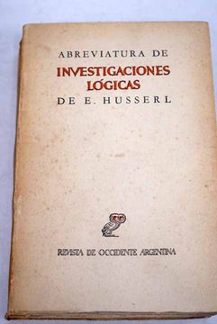portada Abreviatura de "Investigaciones lógicas" de E. Husserl