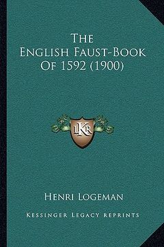 portada the english faust-book of 1592 (1900) (en Inglés)