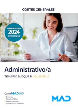 portada Administrativo/A. Cortes Generales