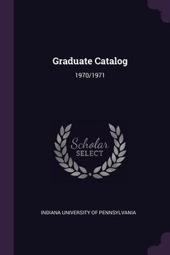 portada Graduate Catalog: 1970/1971 (en Inglés)