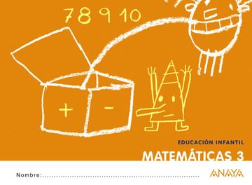 portada Matemáticas, 3 Educación Infantil, 5 Años. Cuaderno