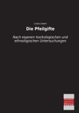 portada Die Pfeilgifte (in German)