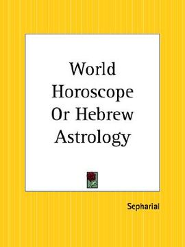 portada world horoscope or hebrew astrology (en Inglés)