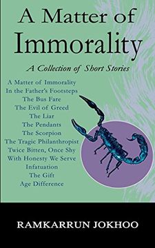 portada A Matter of Immorality: A Collection of Short Stories (en Inglés)