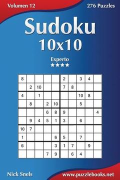 portada Sudoku 10x10 - Experto - Volumen 12 - 276 Puzzles