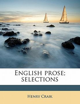 portada english prose; selections volume 2 (en Inglés)