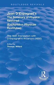 portada Jean D'espagnet's the Summary of Physics Restored (Routledge Revivals) (en Inglés)