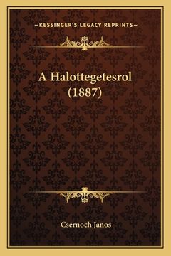 portada A Halottegetesrol (1887) (en Húngaro)