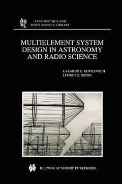 portada multielement system design in astronomy and radio science (en Inglés)