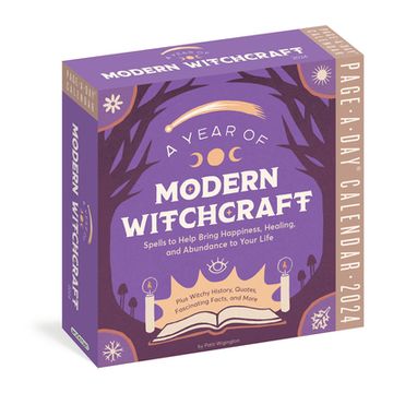 portada A Year of Modern Witchcraft Page-A-Day Calendar 2024: Spells to Help Bring Happiness, Healing, and Abundance to Your Life (en Inglés)