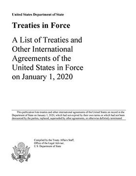 portada Treaties in Force 2020: A List of Treaties and Other International Agreements of the United States in Force on January 1, 2020 (in English)