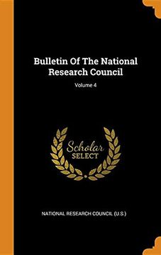portada Bulletin of the National Research Council; Volume 4 