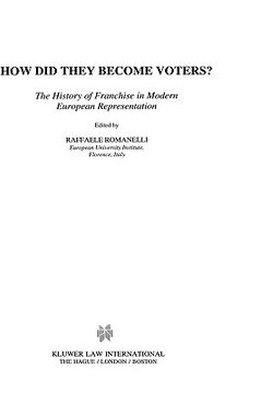 portada how did they become voters? the history of franchise in modn euro (en Inglés)
