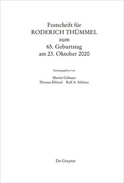 portada Festschrift Für Roderich C. Thümmel Zum 65. Geburtstag Am 23.10.2020 (in German)