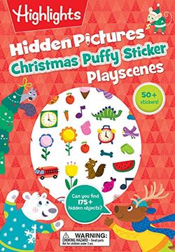 portada Christmas Hidden Pictures Puffy Sticker Playscenes (Highlights Puffy Sticker Playscenes) (en Inglés)