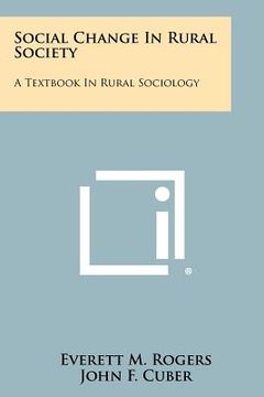 portada social change in rural society: a textbook in rural sociology