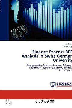 portada finance process bpr analysis in swiss german university (en Inglés)