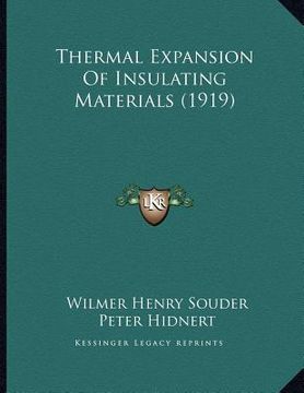 portada thermal expansion of insulating materials (1919) (en Inglés)