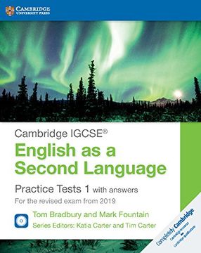 portada Cambridge Igcse® English as a Second Language Practice Tests 1 With Answers and Audio cds (2): For the Revised Exam From 2019 (Cambridge International Igcse) (en Inglés)