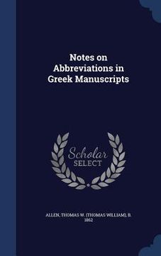portada Notes on Abbreviations in Greek Manuscripts