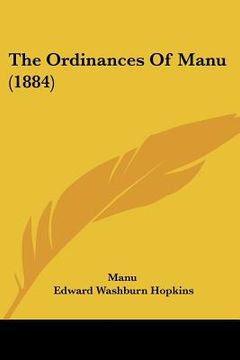 portada the ordinances of manu (1884) (in English)