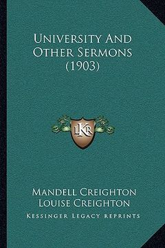 portada university and other sermons (1903) (in English)