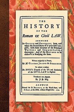 portada the history of the roman or civil law (in English)