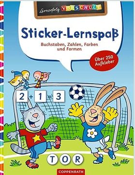 portada Sticker-Lernspaß (Fußball): Buchstaben, Zahlen, Farben und Formen (Lernerfolg Vorschule) (en Alemán)