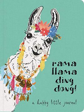 portada Rama Llama Ding Dong Textured Paperback Journal: A Happy Little Journal (Lifestyle Journal) 