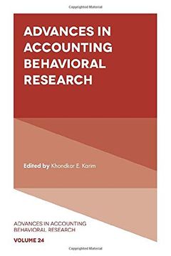portada Advances in Accounting Behavioral Research: 24 (en Inglés)