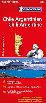 portada Michelin Nationalkarte Chile Argentinien 1: 2 000 000: Straßen- und Tourismuskarte 1: 2 000 000 (en Alemán)