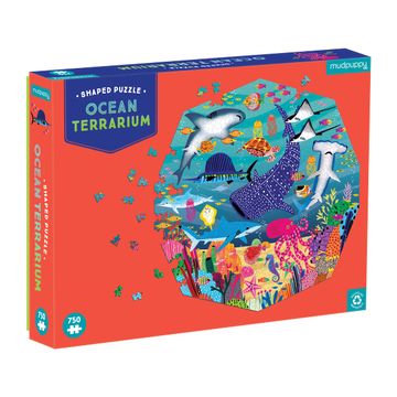 portada Mudpuppy’S Ocean Terrarium 750 Piece Shaped Puzzle, Features Colorful Artwork, Challenging Activity the Whole Family can Enjoy, Perfect for the Young Adventurer, Includes Puzzle Image Insert