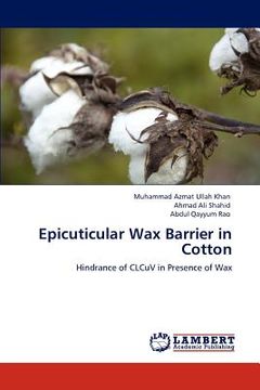portada epicuticular wax barrier in cotton (en Inglés)
