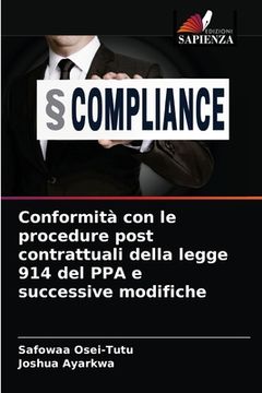 portada Conformità con le procedure post contrattuali della legge 914 del PPA e successive modifiche (en Italiano)