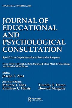 portada implementation of prevention programs: a special issue of the journal of educational and psychological consultation (en Inglés)