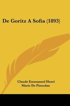 portada De Goritz A Sofia (1893) (in French)