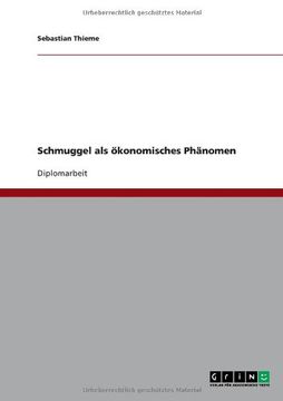 portada Schmuggel als ökonomisches Phänomen (German Edition)