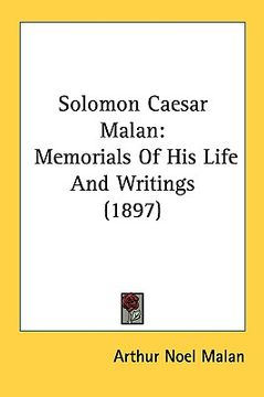 portada solomon caesar malan: memorials of his life and writings (1897) (en Inglés)