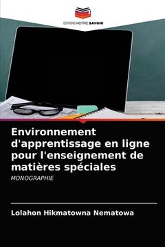 portada Environnement d'apprentissage en ligne pour l'enseignement de matières spéciales (en Francés)