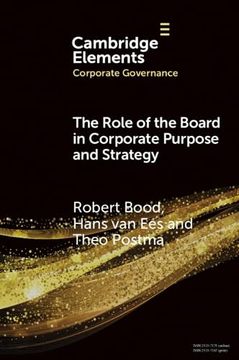 portada The Role of the Board in Corporate Purpose and Strategy (Elements in Corporate Governance) (en Inglés)