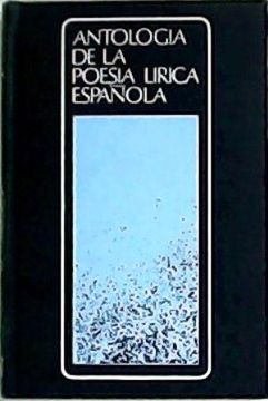 portada Antología de la Poesía Lírica Española. Tomo i.