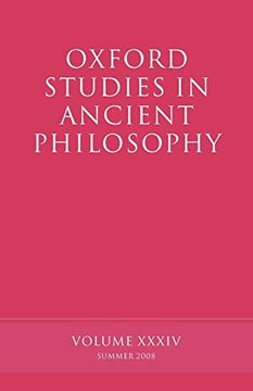 portada Oxford Studies in Ancient Philosophy: Volume 34 (en Inglés)