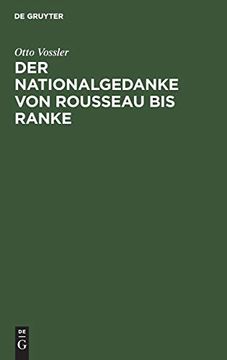 portada Der Nationalgedanke von Rousseau bis Ranke (en Alemán)